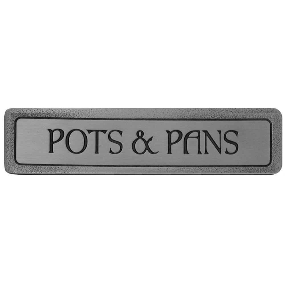 Notting Hill NHP-304-AP "Pots & Pans" Pull Antique Pewter (Horizontal)